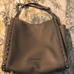 Michael Kors Shoulder Tote Chain Leather Studded